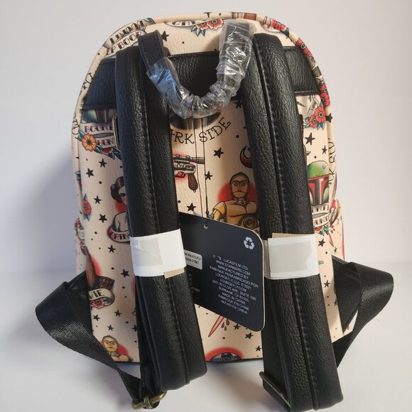 Loungefly Star Wars Tattoo Mini Backpack Characters All Over Pattern Bag main image 9